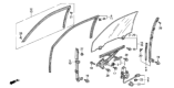 Diagram for Honda Window Motor - 72255-SR3-505