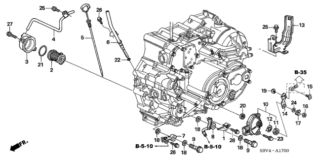 2007 Honda Pilot Sensor Assembly, Position Diagram for 28900-RDK-003
