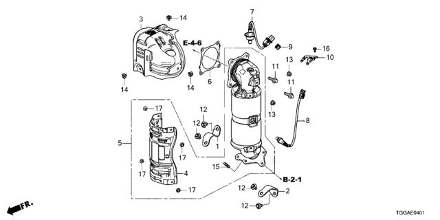 2021 Honda Civic Converter Assembly, Cc Diagram for 18180-5BF-A00