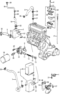1985 Honda Accord Filter, Oil (Toyo Roki) Diagram for 15400-PC6-004