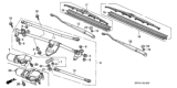 Diagram for Honda Wiper Linkage - 76540-S9V-A01