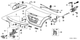 Diagram for Honda Tailgate Lock - 74851-SDA-K02