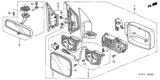 Diagram for Honda Element Car Mirror - 76200-SCV-A11ZA