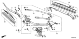 Diagram for Honda Odyssey Wiper Arm - 76600-TK8-A01
