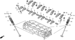 Diagram for Honda Rocker Shaft Spring Kit - 14645-PT0-003