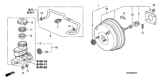 Diagram for Honda Brake Master Cylinder - 46100-S2A-A51