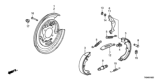 Diagram for Honda Parking Brake Shoe - 43154-TK8-A01
