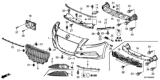 Diagram for Honda CR-Z Bumper - 04711-SZT-A80ZZ