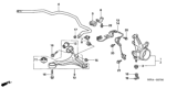 Diagram for Honda Control Arm Bushing - 51391-S5A-801