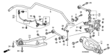 Diagram for Honda Trailing Arm - 52371-SZA-A01