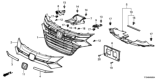 Diagram for Honda Grille - 71121-T7W-A00