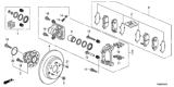 Diagram for Honda Brake Caliper Bracket - 01473-TK8-A00