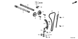 Diagram for Honda Timing Chain Guide - 14530-6A0-A01