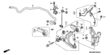 Diagram for Honda Control Arm Bolt - 90118-SJC-A00