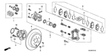 Diagram for Honda Brake Caliper Piston - 43215-SHJ-A01