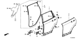 Diagram for Honda CR-V Hybrid Door Check - 72840-TLA-A01