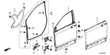 Diagram for Honda CR-V Hybrid Door Check - 72340-TLA-A01