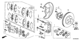 Diagram for Honda Pilot Brake Pad Set - 45022-SZA-A01