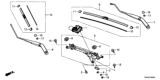 Diagram for Honda Wiper Motor - 76505-TBA-A02