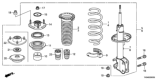 Diagram for Honda Shock And Strut Mount - 51920-SZA-A02
