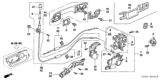 Diagram for Honda Accord Hybrid Rear Passenger Door Handle Latch - 72612-SDA-A01