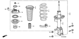 Diagram for Honda Coil Spring Insulator - 51722-SZA-A01