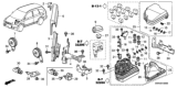 Diagram for Honda Engine Control Module - 37820-RZA-A58
