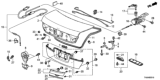 Diagram for Honda Tailgate Lock - 74851-TA0-A01