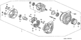 Diagram for Honda Alternator Pulley - 31141-P8F-A01