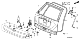 Diagram for Honda Liftgate Hinge - 68210-SWA-A01ZZ