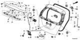 Diagram for Honda Tailgate Lock Actuator Motor - 74801-T5S-K01