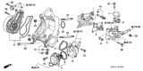 Diagram for Honda Thermostat Housing - 19320-RAA-A01