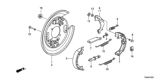 Diagram for Honda Parking Brake Shoe - 43154-STK-A01