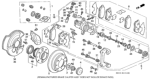 Diagram for Honda CRX Brake Pad Set - 43022-SR3-506