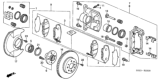 Diagram for Honda Civic Brake Pad Set - 45022-S5D-415
