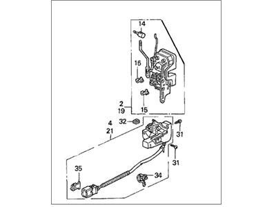 Honda Del Sol Door Lock Actuator - 72110-SR2-A21