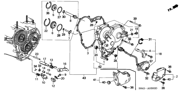 1999 Honda Accord Sensor Assembly, Position Diagram for 28900-P6H-013