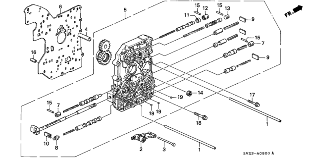 1994 Honda Accord Body Assembly, Main Valve Diagram for 27000-P0X-020
