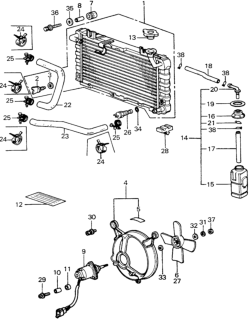 1982 Honda Civic Gasket, Drain (Denso) Diagram for 19012-PA0-003