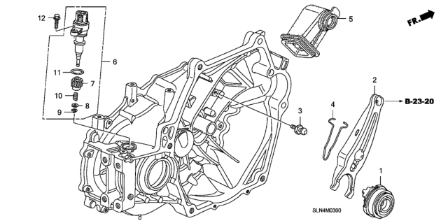 2007 Honda Fit Fork, Clutch Release Diagram for 22821-PWL-000