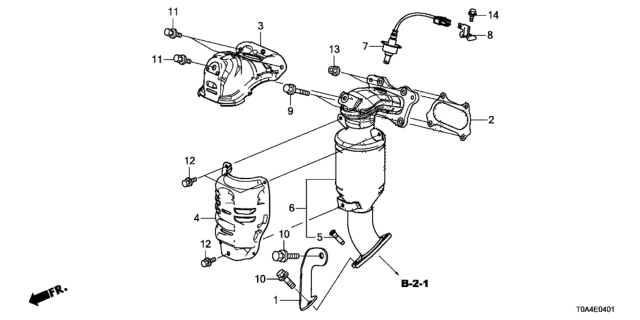 2015 Honda CR-V Converter Complete, Pr Diagram for 18190-5X6-J00