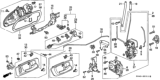 Diagram for Honda Accord Door Lock Cylinder - 72185-S84-A21