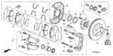Diagram for Honda Accord Brake Pad Set - 45022-TE0-A61