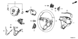 Diagram for Honda Accord Hybrid Steering Wheel - 78501-TVA-A00ZA