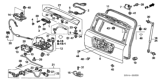 Diagram for Honda Tailgate Lift Support - 74820-S9V-A01
