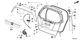 Diagram for Honda Fit Tailgate Latch - 74801-TK6-A32