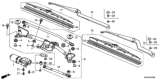 Diagram for Honda Wiper Linkage - 76540-SZA-A01