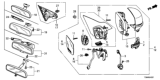 Diagram for Honda Pilot Mirror Actuator - 76210-SZA-A01