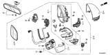 Diagram for Honda Fit Mirror Cover - 76201-T5R-A01ZC