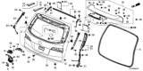 Diagram for Honda Pilot Trunk Latch - 74800-SZN-A01